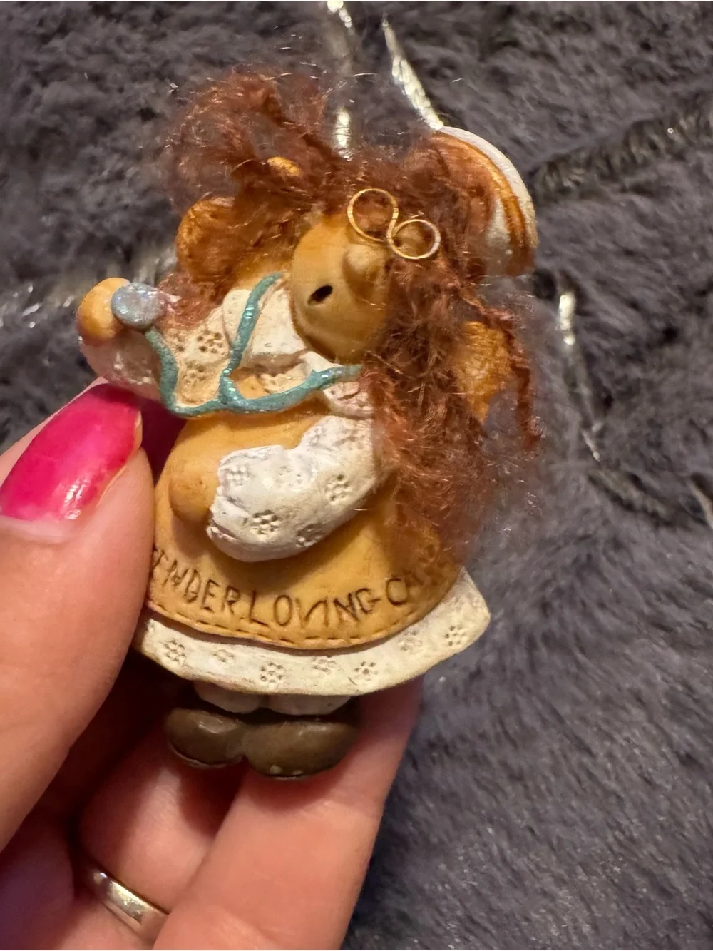 Vintage Nurse Brooch Lapel Pin “Tender Loving‎ Care” Whimsical